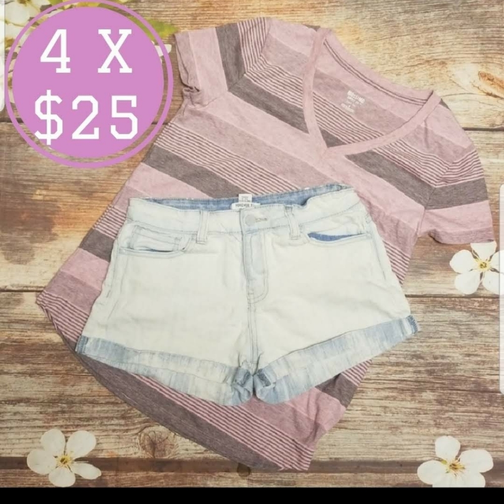 Forever 21 light wash denim short
